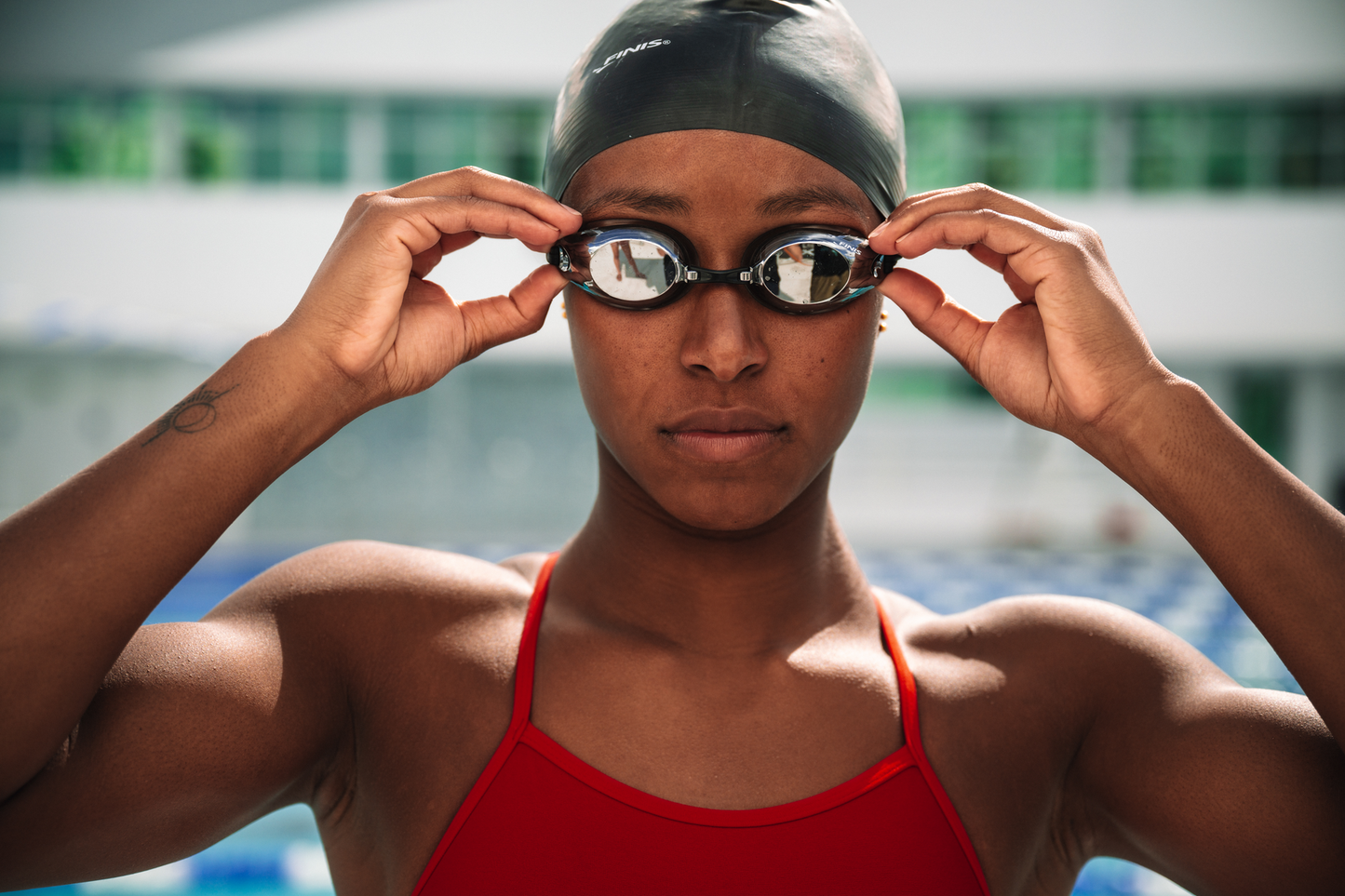 "Simplify Swimming" Latex Swim Cap
